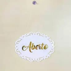 Placa Aberto Fechado Em Acrílico  Com Ventosa Variaçoes