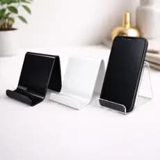 Kit 15 Suporte Para Celular Em Acrílico Ajustável Moderno Funcional