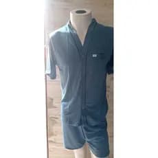 Pijama meia manga aberto- pijama masculino adulto-pijama meia manga