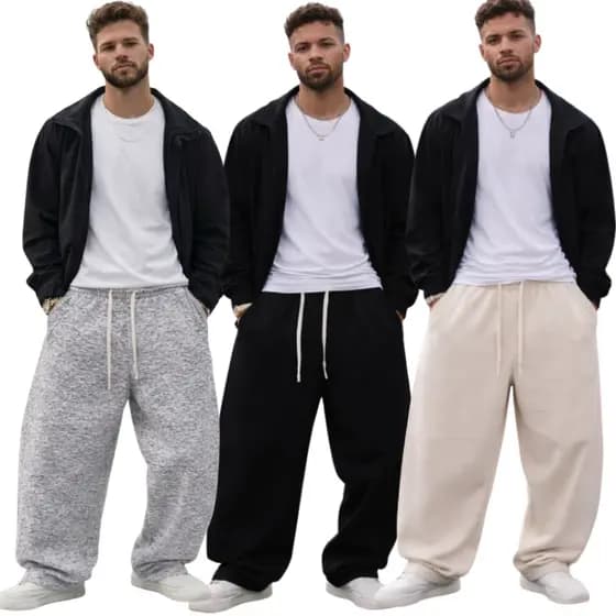 Calça Moletom Baggy Larga UNISSEX Premium Forrada Confortável Casual HipHop Breaking Oversized Envio Rápido