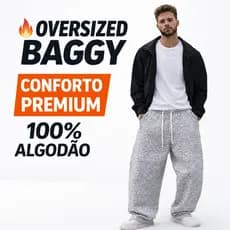 Calça Balão Premium Preta Cinza Baggy Cargo 100 % Algodão Streetwear Masculina Feminina Larga Lisa Skatista Do P ao GG