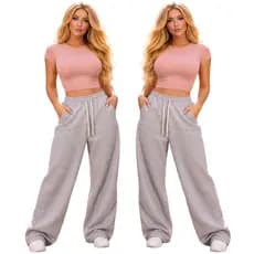 CALÇA FEMININA MOLETOM BAGGY Streetwear  Masculina Exclusiva Forrada Inverno Confortável Treino 100 % Algodão