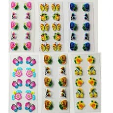 Kit 200 adesivos de unhas em 3d (20 cartelas)