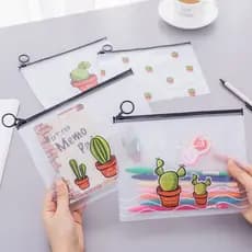 20 ou 10 Estojo Multiuso Bolsinha Necessaire Porta Mascara Descartavel Estojo Transparente