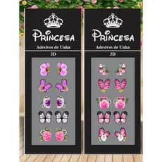 500 adesivos de unha 3d variados revenda P50