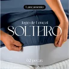 Lençol Solteiro 2 Peças Liso com Elástico Em Toda Volta - Microfibra