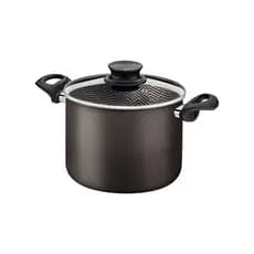 Caldeirão Tramontina Paris Antiaderente Starflon Max Grafite 18cm - 28cm Tampa de Vidro
