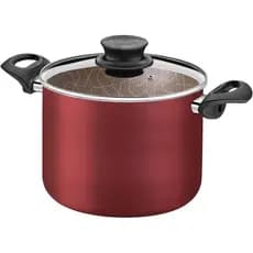 Caldeirão Tramontina Paris Antiaderente Starflon Max Vermelho 18cm - 28cm Tampa de Vidro