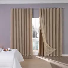 Cortina Tecido Blackout com Voil Para Sala e Quarto 6.00m larg x 2.70m alt.