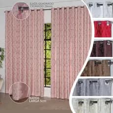 Cortina Jacquard 5,00X 2,70 Semi Blackout Sala E Quarto