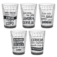 10 Copo Americano de Vidro Transparente 190 ml Personalizado Cerveja Bares e Restaurantes