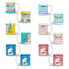 6 Caneca para aniversário 310 ml Promoção 3 Opções de modelo Parabéns - Envio rápido
