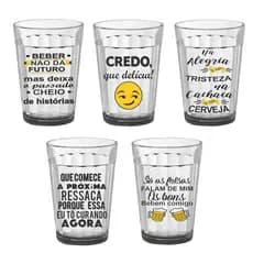 50 Copo Americano de Vidro Transparente 190 ml Personalizado Cerveja Bares e Restaurantes