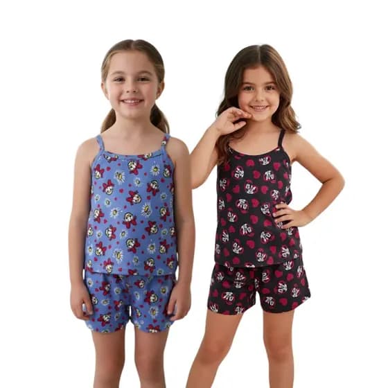 KIT 2 Pijamas infantil alça personagens/ conjunto infantil