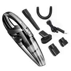Aspirador Portátil Sem Fio, Potente Carro e Casa, Recarregável USB, Filtro HEPA, Limpeza Completa