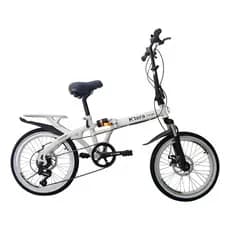 Bicicleta Aro 20 Dobrável 7v Shimano Suspensão Freio a Disco