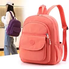 Mochila feminina nylon impermeável média casual