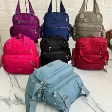 Bolsa Em Nylon Tactel com Alça de mão e Ombro Tiracolo Média23-16
