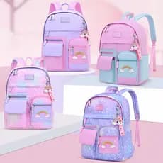 Mochila Escolar Feminina Infantil Juvenil Bolsa Grande Passeio Viajem Menina Abertura180º