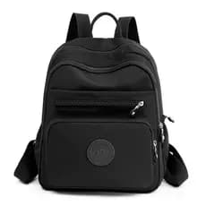 Mochila Casual  Moda Nylon Pano Escolar Feminina Leve Cor Sólida Simples Viagem Média