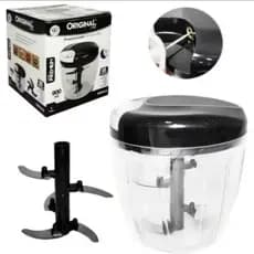 Processador de Alimentos Manual 900 ml Preto - Superpotente, Fácil de Limpar, Prático