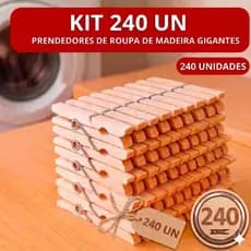 Prendedor de Roupas Gigante 9cm Madeira Reforçado Super Resistente