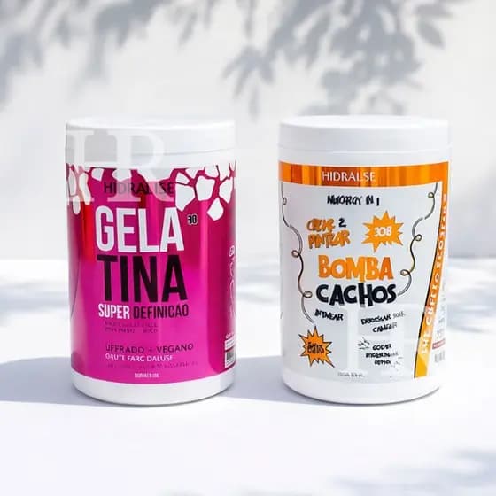 Gelatina Capilar + Creme de Pentear Bomba de Cachos Super Definição 1kg