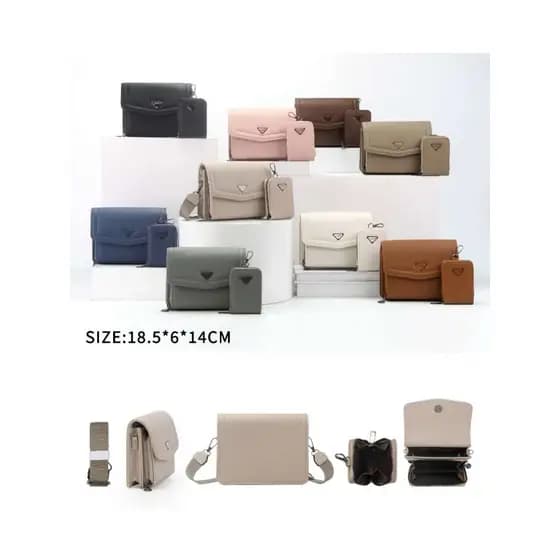 Bolsa Cross body de ombro feminino com alça de nylon e mini bolsa 645
