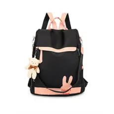 Mochila impermeável de pão de seção transversal feminina com urso 119