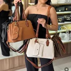 Bolsa feminina de grande capacidade, bolsa de ombro versátil, bolsa mensageiro moderna com 1 zíper 3 divisórias 01029