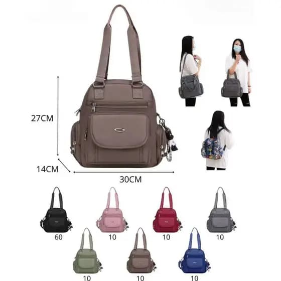 Bolsa feminina impermeável de comprimento médio com 4 opções com chaveiro.04