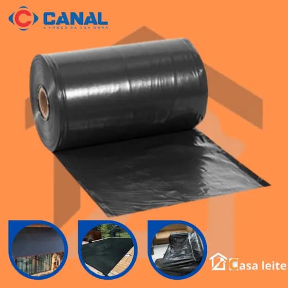 LONA PLASTICA PRETO  (vendida por metro) - Canal