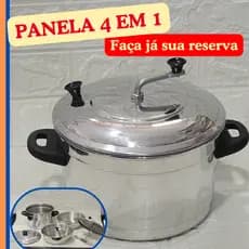 Cuscuzeiro 4 em 1 Panela Multiuso Pipoqueira Faz Pudim No Banho Maria Polida