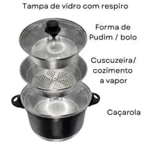 Panela Multi Uso 3 em 1 Forma De Pudim Legumes
