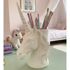 🦄 Porta-Canetas Unicórnio Mágico | Organizador de Mesa Encantado