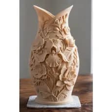Vaso Decorativo Dança das Flores em Relevo