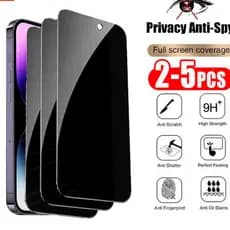 Kit 2 Película de Vidro 3D Privativa Anti Spy Para IPhone Todos Modelos Privacidade Para Ios XS XR 11 12 13 14 Pro Max