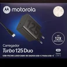 Carregador Turbo USB-C 125W 68W 168W - Carregamento Rápido e Design Compacto para Moto