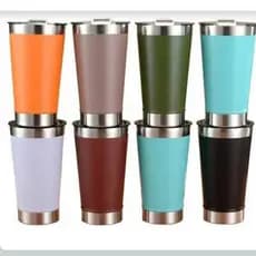 Copo Térmico 502ml c/ Abridor Tampa Inox p Bebidas Geladas Quentes c Logo Famosa
