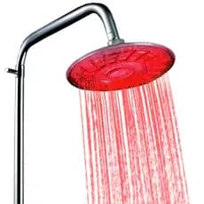 Ducha De Chuveiro Com Led Sensor Temperatura Cor Automática Sensor De Temperatura 20 Cm