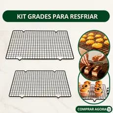 Grades Para Resfriar Alimentos Antiaderente Confeitaria Bolos Biscoitos 40x25cm
