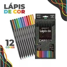 Lapis De Cor Carbon 12 Cores Redondo Leo&leo papelaria