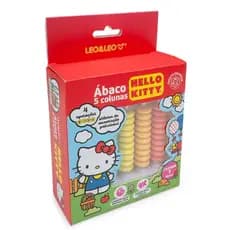 Ábaco 5 Colunas Verticais 50 Bolinhas em PVC Hello Kitty Leo&Leo -material escolar-fofa