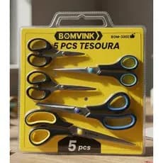 Kit 5 Tesouras Bomvink