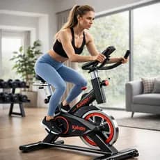 Bicicleta Ergométrica Spinning com Monitor Digital 120kg Academia em Casa Silenciosa Kallupy