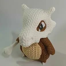 [MELHOR QUALIDADE] Pokémon Cubone action figure com textura de tricô impressão 3D