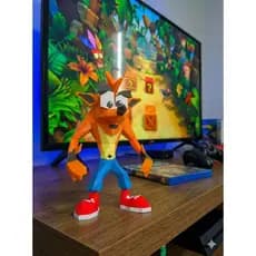 [MELHOR QUALIDADE] Boneco Crash Bandicoot 8cm ou 12cm | Decoração Geek | 3D