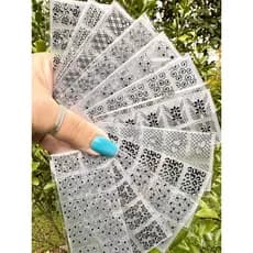 120 adesivos RENDAS Pretas para Unhas