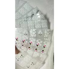 Kit adesivos para Unhas Rendas Brancas com 120 Películas