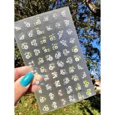 60 Adesivos 3D para Unhas- com Pedrinhas / Pedrarias 30 pares